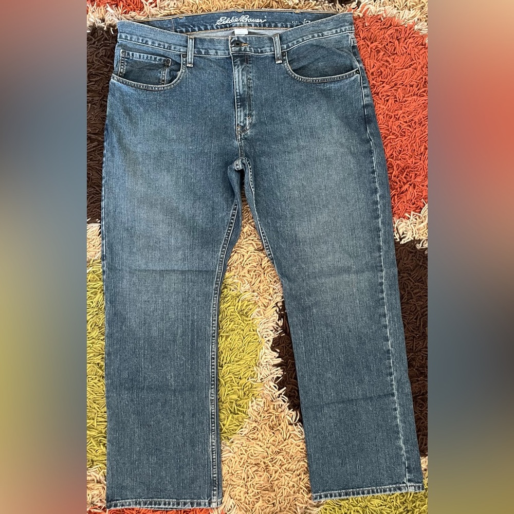 Eddie Bauer Men's Straight Jeans - Blue